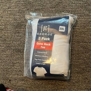 George 3 pack cotton stretch crew neck tee 2XL